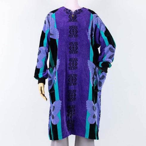 ガウン 横浜ナナ 湘南ナナ NANA ホームウェア  サイズL B蝶 パープル nn-gwn1C